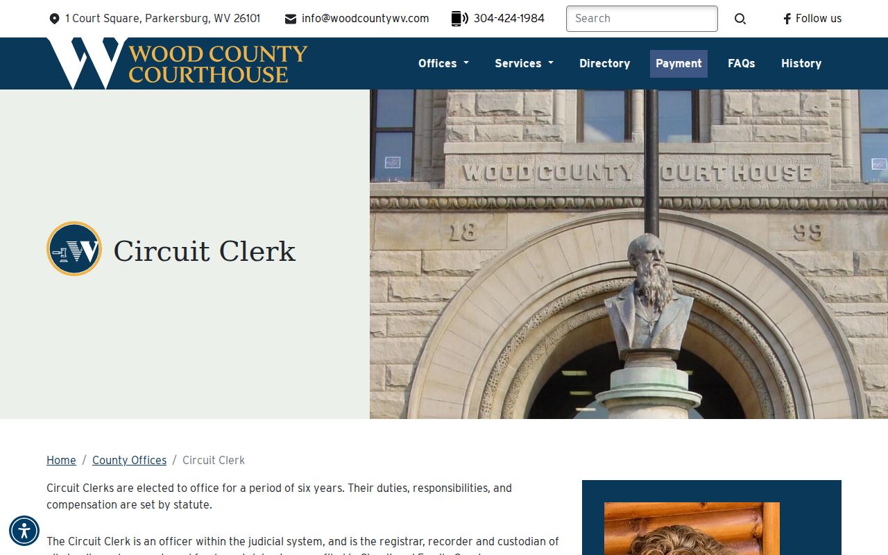 Wood County court records Circuit Clerk office